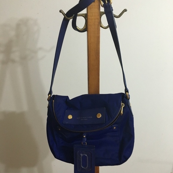 Marc By Marc Jacobs Handbags - Marc by Marc Jacobs Blue Crossbody Bag with Gold Hardware